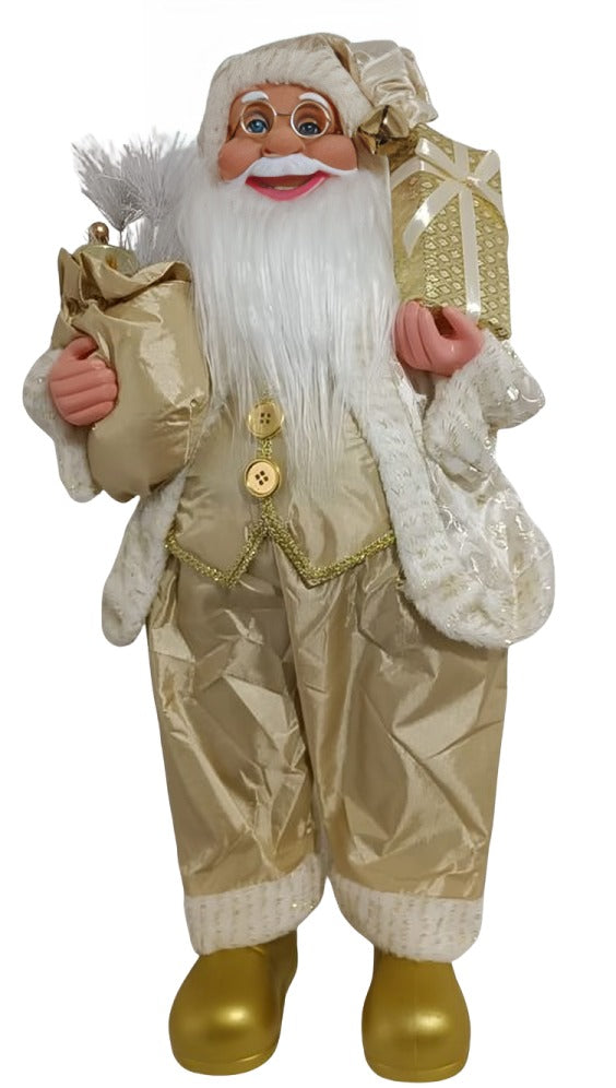 PAPA NOEL DECORATIVO DE 65cm DORADO