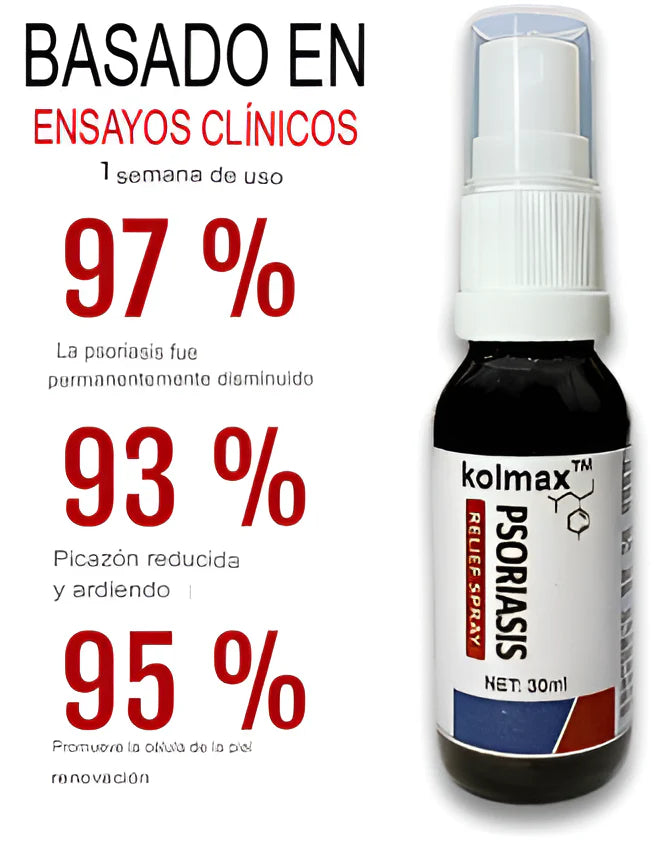 Adiós a la Picazón y la Irritación en Días - Spray Alivio Psoriasis KOLMAX